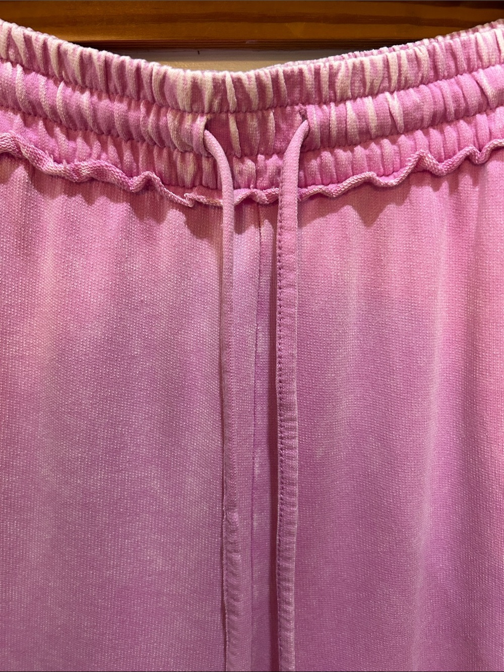 Mauve Terry Knit Wide-Leg Lounge Pants - Picture 3 of 6